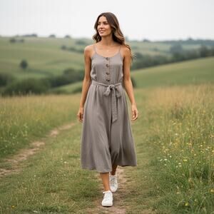 Fashion on Earth Dress A-line midi minimalist sleeveless 
size med NWT